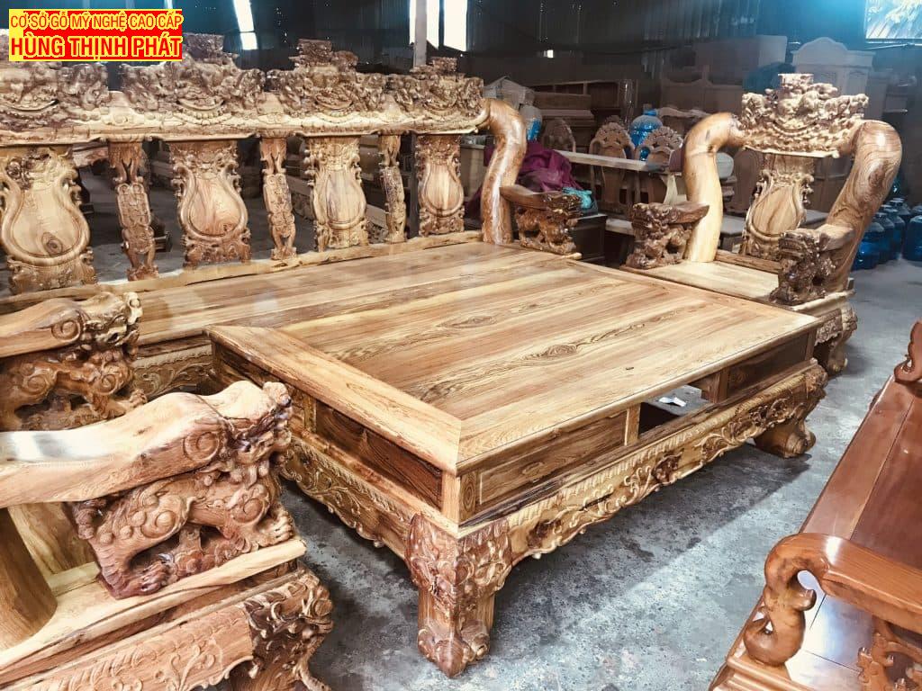 BÀN GHẾ PHÒNG KHÁCH GỖ CẨM LAI TAY 20 HÀNG ĐỘC