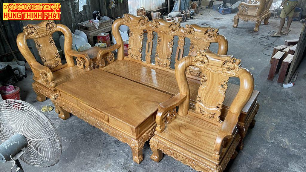 BỘ BÀN GHẾ GÕ ĐỎ QUỐC ĐÀO TAY 12