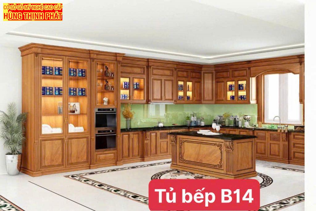 Tủ Bếp Gỗ Gõ Đỏ: Nâng Tầm Không Gian Bếp Của Bạn Cùng Đồ Gỗ Hùng Thịnh Phát