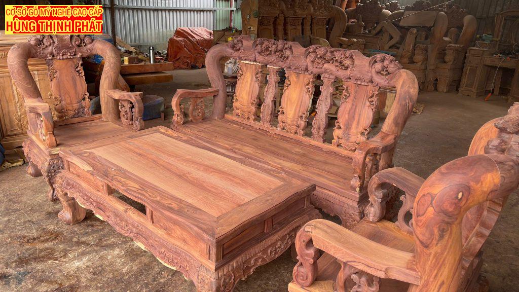 Bàn Ghế Gỗ Cẩm Lai Mẫu Đào Chim – Tuyệt Phẩm Tay 12 Độc Nhất Vô Nhị